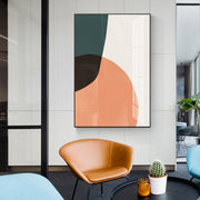 Abstract sofa with frame and background wall